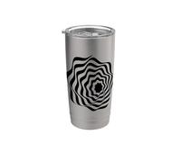 Geometry Shape Confusion Hypnosis Optical Illusion Circle Stainless Steel Insulated Tumbler