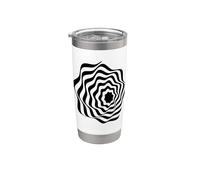 Geometry Shape Confusion Hypnosis Optical Illusion Circle Stainless Steel Insulated Tumbler