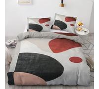 Geometry Super King Duvet Cover - Art Bedding Sets, Soft Microfibre Quilt Cover, Reversible Duvet Covers with Zipper Closure, 2 Pillow Cases 50x75 cm -Ap5574