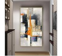 Geometry Wall Art Picture Modern Abstract Vertical Living Room Porch Entrance Decor Large Size Unframed Art Prints 90x150cm/35x59in Unframed