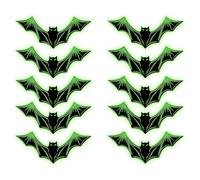 Geonoy Bat Wall Decor,Glow in the Dark Bat Decor | Spooky Wall Ornament for Halloween Yard Party Front Door Porch Haunted House Classroom Bathroom Bedroom