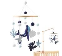 Geonoy Crib Mobile for Boys, Sea Themed Crib Mobile, Development Toys for Bedside Child Room Daycare Shower Bouncer Preschool Playpen Toddler Home Stroller