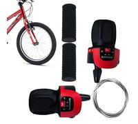 Geonoy Cycling Gear Lever - 1 Pair 3 X 7 Speed Left and Right Shifter,Non-Slip Replacement Parts for Training Adults Trail Riding Fitness Touring Mechanics Road Garage