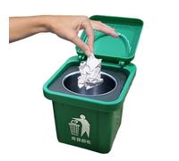 Geonoy Desk Trash Can | Tiny Trash Can with Lid,Dust-proof Storage Basket Wall-Mounted Waste Bin for Home Window Sill Balconies Kitchen Sinks Bathroom Living Room