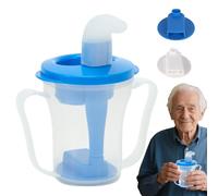 Geonoy Dysphagia Drinking Cup - Liquid Dispenser with Straw | Choking Spill Proof Portable Slow Dysphagia Cups for Home Bed Hospital Travel Baby Elderly Patient Senior