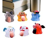 Geonoy Ghost Figurine | Glow in The Dark Ghost Car Decor - Funny Resin Figurine with Large Tongue Design for Halloween Indoor Outdoor Home Car