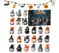 Geonoy Halloween Calendar Countdown - 24 Days Gnome Figurine Countdown Calendar for Child,Home Decoration for Women Men Youth Family Teens Friends Wife Husband Daughter Son