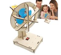 Geonoy Kids Experiment Toy, Kids Science Experiment Toy Electric Fan, Wooden Circuit Learning Logical Thinking Activity for Boys Girls Home School Preschool Playing
