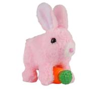 Geonoy My Realistic Bunny Toy, Interactive Easter Bunny Toy with Carrot, Electronic Plush Walking and Talking Shaking Ears Bunnys, Funny Easter Gift for Kids