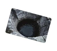 Geonoy Optical Illusion Rugs | Realistic Trap Bottomless Hole Door Pad,3D Carpet Rugs,for Indoor Home Living Room Bedroom Kitchen Bathroom Bath Playroom Porch Entrance Stair Zone