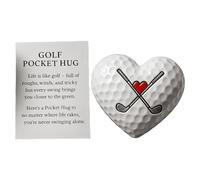 Geonoy Pocket Golf Ball | Heart Shaped Decoration Note | Inspiration Cards | for Coworker Adults Women Boyfriend Men Friend Easter Christmas