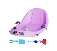 Geonoy Snow Sled | Winter Sport with Backrest | Kids Outdoor Sled with Brake | for Cold Weather Girls Children Preschoolers Snowy Hills Park Backyard Playground