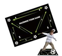 Geonoy Soccer Training Mat,Non-Slip Football Training Mat | Agility Safe Washable Equipment for Outdoor Indoor Practice Fans Players Lovers Mom Parents Juggle