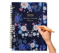 Geonoy Weekly Schedule Planner - A5 Ring Binder Daily Planner 2026 for Business,Multifunctional Planning Book for Home Meetings Classrooms Business Traveling School