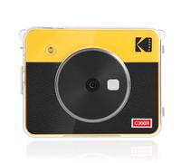 GEORDGY Camera Case for Kodak Mini Shot 3 Retro 4PASS 2-in-1 Instant Digital Camera, Transparent PC Camera Case - Carrying Shoulder Strap & Removable Lens Cap for Kodak Mini 3 Retro
