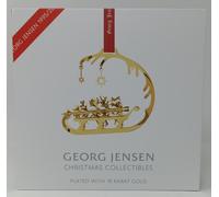 Georg Jensen 2025 Anniversary Sleigh Christmas Ornament 18ct Gold Plated Boxed
