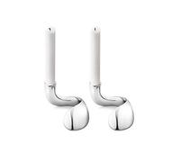 Georg Jensen Bloom Candleholder Set - Mirror Polished Stainless Steel - Designed by Helle Damkjær - Elegant Candlesticks - Pack of 2