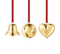 Georg Jensen Christmas Collection 2024 18ct Yellow Gold Plated Ornament Set