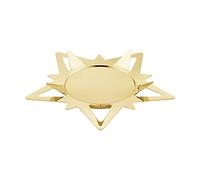 Georg Jensen Christmas Star Pillar Candle Holder - Gold Plated Stainless Steel - Classic Holiday Decoration by Flemming Eskildsen
