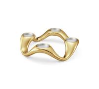 Georg Jensen Cobra Round Candleholder, Gold