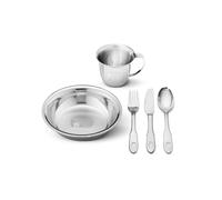 Georg Jensen Elephant Stainless Steel Child Five Piece Dining Set - Silver GGN-1537