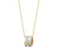 Georg Jensen Fusion 18ct Yellow, White and Rose Gold 0.19ct Diamond Necklace - Gold GGN-1184