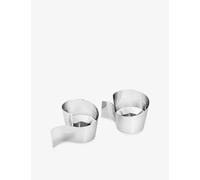 Georg Jensen Georg Jensen Fold Stainless-Steel Tealight Candle Holders Set Of Two Silver