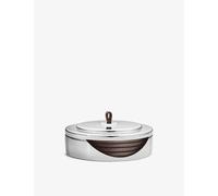 Georg Jensen Georg Jensen Manhattan Stainless Steel and Leather Coasters Set Of Four