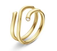 Georg Jensen Magic 18ct Yellow Gold Diamond Wide Ring - 48 GGN-358/48