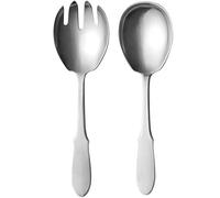 Georg Jensen Mitra Serving Set in 18/8 Stainless Steel - Spoon and Fork with Matte Finish - Dishwasher Safe - Pack of 2