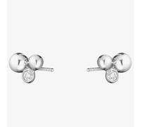 Georg Jensen Moonlight Grapes Sterling Silver 0.07ct Diamond Set Earrings 20000712