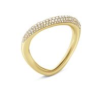 Georg Jensen Offspring 18ct Yellow Gold Diamond Pave Ring - Size 1 (48 - 49)
