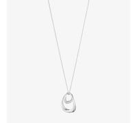 Georg Jensen Offspring Sterling Silver 0.08ct Diamond Pave Necklace 10015848