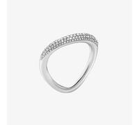 Georg Jensen Offspring Sterling Silver 0.29ct Diamond Pave Ring 200001350005 (56-57)