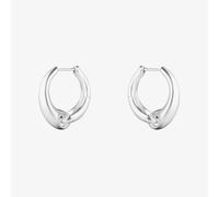 Georg Jensen Reflect Sterling Silver Large Hoop Earrings 20001177