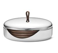 Georg Jensen Sky coaster 4-pack brownt leather