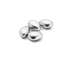 Georg Jensen Sky Ice Cubes in Stainless Steel - Reusable Cocktail Accessory with Contemporary Design - Pack of 4