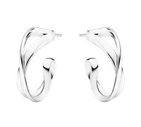Georg Jensen Small Infinity Sterling Silver Hoop Stud Earrings - Silver