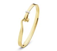Georg Jensen Torun 18ct Yellow Gold Diamond Bangle - S