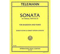 Georg Philipp Telemann: Sonata For Bassoon In F Minor TWV 41: Bassoon: