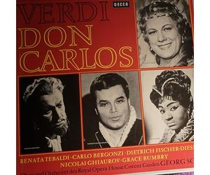 Georg Solti & Chor und Orchester des Royal Opera House Covent Garden London / Renata Tebaldi / Carlo Bergonzi / Dietrich Fischer-Dieskau / Nicolai Ghiaurov / Grace Bumbry u.a. - Verdi: Don Carlos (Gesamtaufnahme in italienischer Sprache - London 1965)