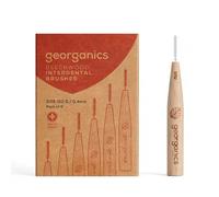 Georganics Beechwood Interdental Brushes ISO 0 (0.4mm) - Naturel and Efficient Teeth Cleaning for Narrow Interdental Gaps - Compostable and Biodegradable - Vegan BPA-Free Nylon Bristles - Pack of 6
