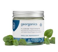 Georganics Fluoride Toothpaste - 60ml - Peppermint Flavour - Non-Foaming Natural Toothpaste with Peppermint Oil - Certified Cosmos Natural, Vegan and Cruelty-Free