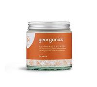 Georganics Mineral Toothpaste Powder - Orange Flavour - Stain Removing & Teeth Whitening Powder - 100% Natural - SLS, Glycerine & Fluoride Free - Certified COSMOS Natural, Vegan & Cruelty-Free - 120ml
