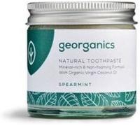 Georganics Mineral Toothpaste - 120ml - Spearmint - 100% Natural, Fluoride Free, SLS Free & Glycerine Free - with Coconut Oil to Support Gum Health - Certified Cosmos Natural, Vegan and Cruelty-Free
