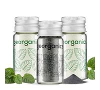 Georganics Natural Dental Floss - Plastic-Free & Biodegradable Silk - Peppermint Flavour - Fluoride-Free, 30m in Length - Triple Pack