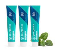 Georganics Natural Fluoride Free Probiotic Toothpaste - 3x75ml - Mint Flavour - with Hydroxyapatite, Prebiotics & Probiotics - Oral Microbiome - Gut Health - 100% Natural Ingredients - Eco-Friendly