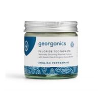 Georganics Fluoride Toothpaste - 60ml - Peppermint Flavour - Non-Foaming Natural Toothpaste with Peppermint Oil - Certified Cosmos Natural, Vegan and Cruelty-Free