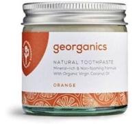 Georganics Mineral Toothpaste - Fluoride, SLS & Glycerine Free - Orange Flavour Non-Foaming Natural Toothpaste with Virgin Coconut Oil - Certified Cosmos Organic, Vegan and Cruelty-Free - 120ml