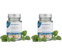 Georganics Peppermint Chewing Gum - 30 Pieces - Cool & Refreshing Flavour - Gentle on Sensitive Teeth - Sugar Free - Ideal for Daily Usage - Natural Ingredients (Pack of 2)